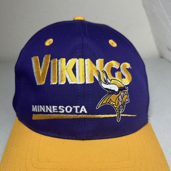 VINTAGE‎ MINNESOTA VIKINGS TWINS ENTERPRISE 90'S SNAPBACK CAP HAT FOOTBALL NFL - Picture 2 of 10